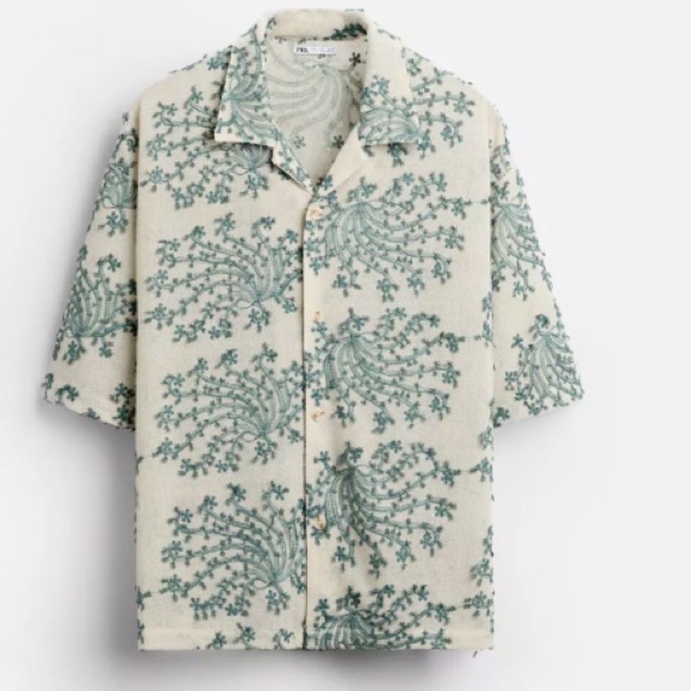 Zara ♥️ Floral Emroidered Shirt